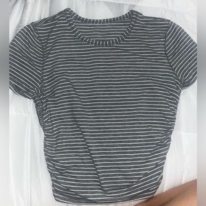 Cinched crop cotton tee